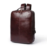 men backpack genuine leather multifuction bag unisex laptop backpack for teenagers casual large travel shoulder school backpack
