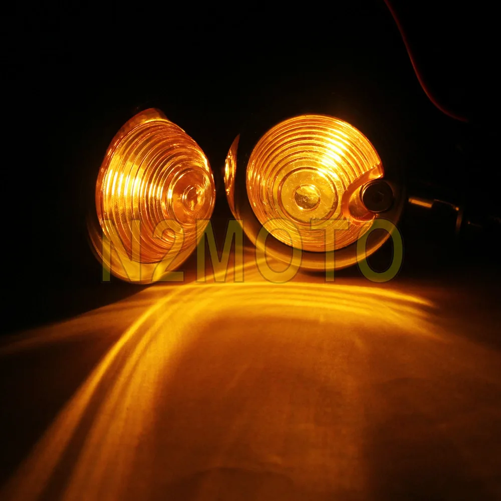 

Billet Black Motorcycles Turn Signal Light 10mm Amber Blinker Indicator for Harley Bobber Chopper Honda Yamaha