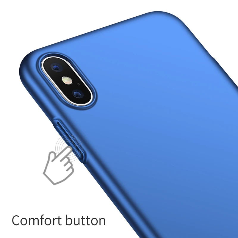 Чехол для iPhone XS Max жесткая задняя крышка из поликарбоната XR однотонные чехлы
