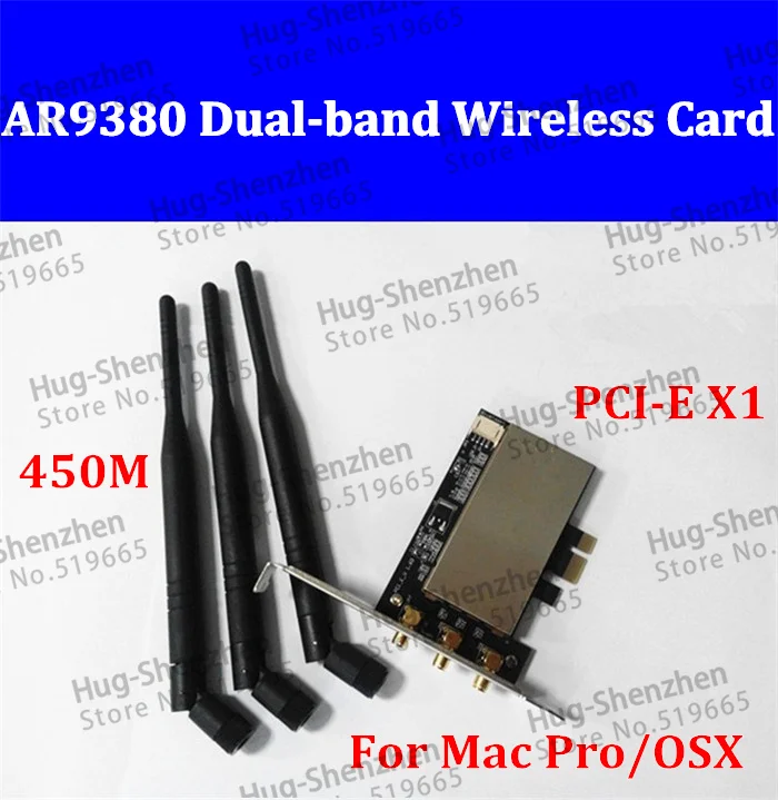 450MB Extreme Atheros AR5BXB112 беспроводная Wi-Fi карта PCI-E X1 для Mac Pro AR9380 | Компьютеры и офис