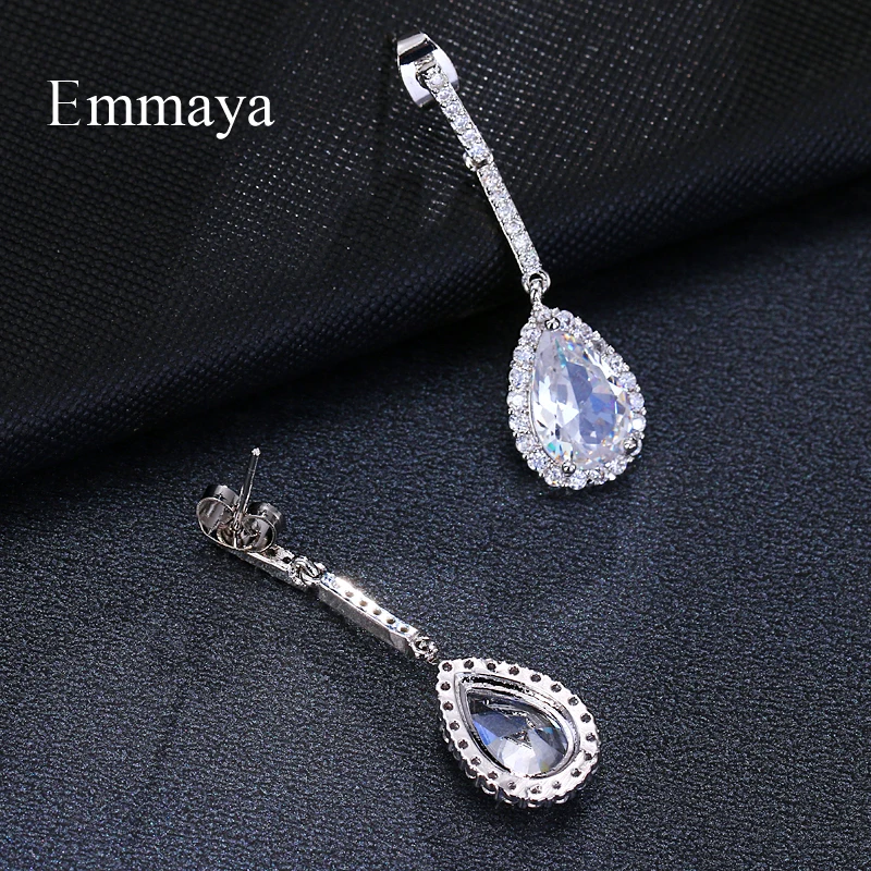 Женские серьги в форме капли Emmaya роскошные модные с подвесками из фианита класса
