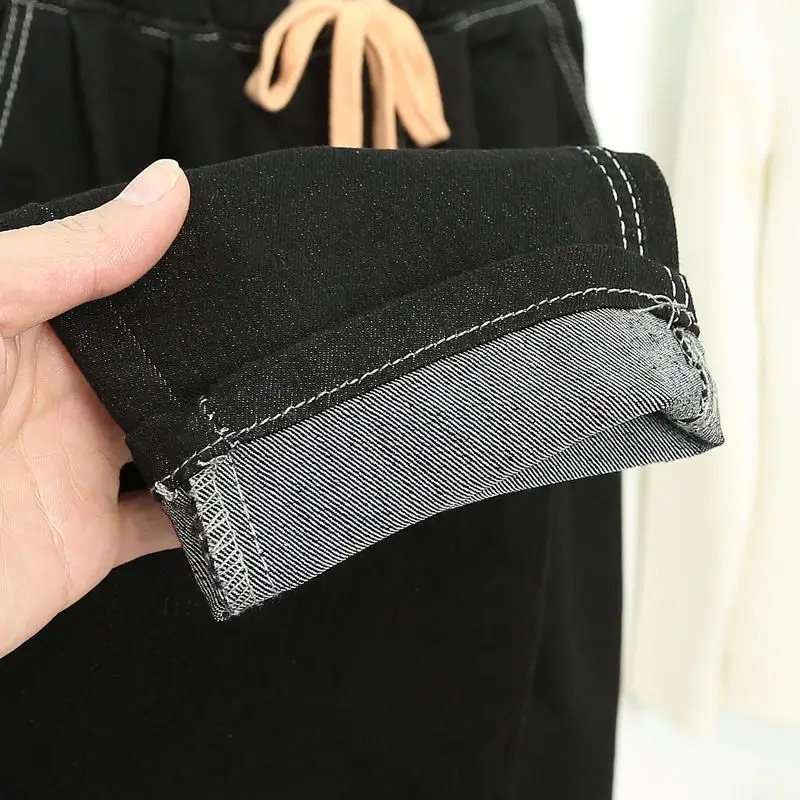 XL-5XL, джинсы с высокой талией, женские винтажные повседневные шаровары, джинсы, штаны для женщин, уличная одежда, свободные, размера плюс, джинсовые женские штаны для мам Z90