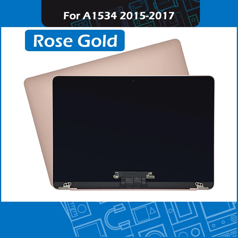 Розовое золото ноутбук полный Дисплей в сборе для Macbook retina 1" A1534 ЖК-экран в сборе