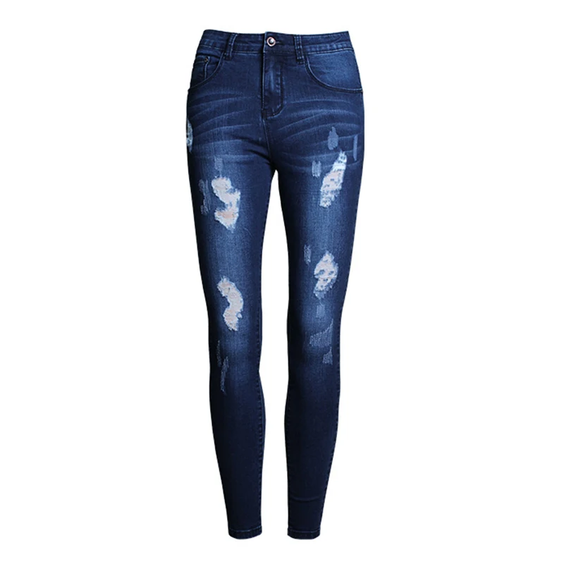 Женские джинсы со средней талией потертые Синие рваные 2019|jeans for women|pants jeansjeans fashion |