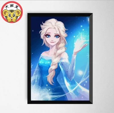 Сказочная принцесса и принц любовь картины маслом по номерам стены искусства