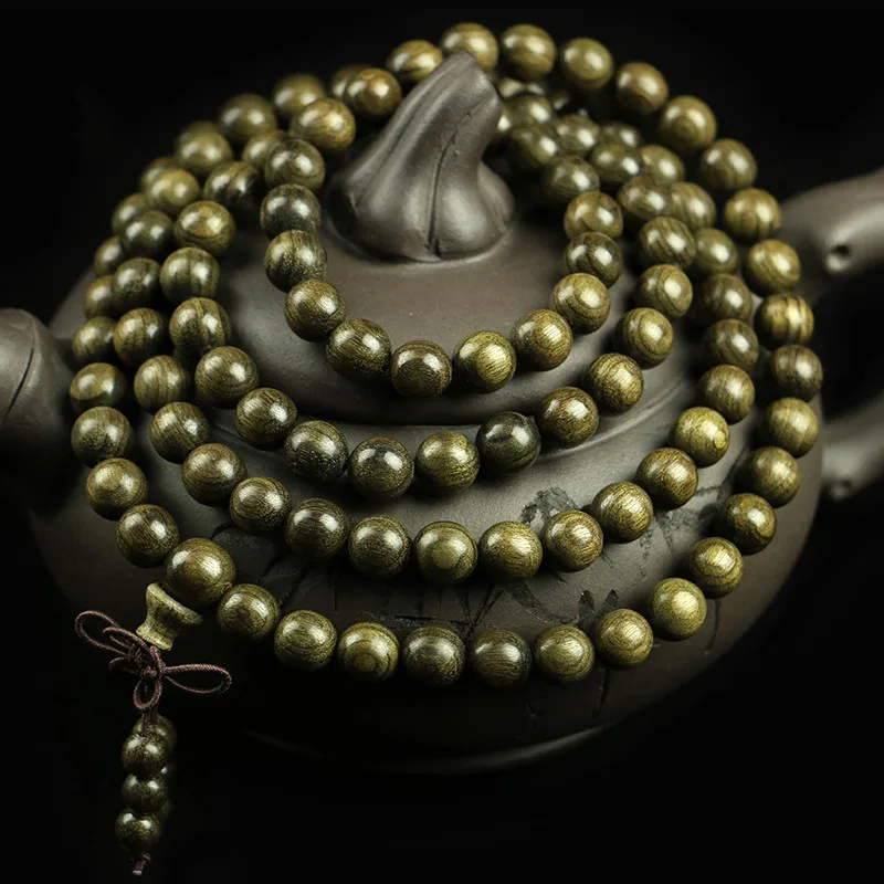 Бутик Будды из натурального дерева, карбонизированная Мужская раковина Phoebe Yin 108, мужские браслеты, ювелирные изделия Phoebe zhennan S. Lee 6 мм 8 мм