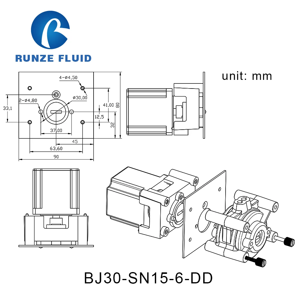 

Speed Adjustable 24v Peristlatic Pump Anti-Fatigue Stable Stepper Motor 1650ml/min