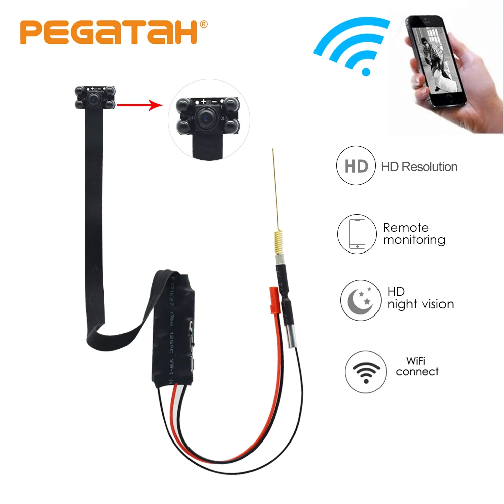 HD1080P мини Wifi камера HD wifi P2P TF слот для записи видео Обнаружение движения
