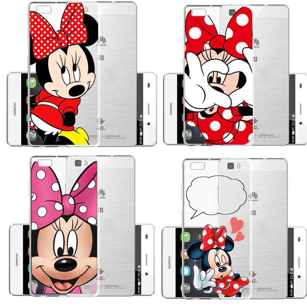 Мультфильм Минни Микки Маус стежка Дейзи Дак чехлы для Huawei P6 P7 P8 P8Lite P9 lite Sony xperia Z1 Z2