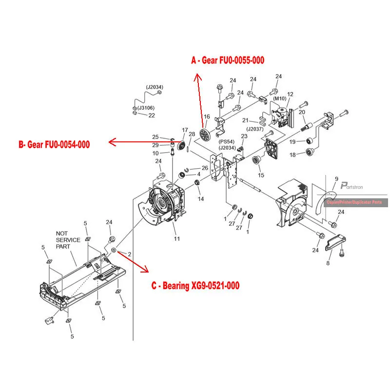 1 комплект запасных частей в сборе с резервуаром для фотооборудования 6055 6065 6075 6255