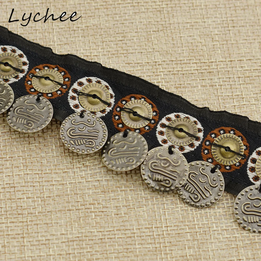 Lychee 91*2 5 см винтажная Этническая бахрома отделка богемная ленточка Круглые