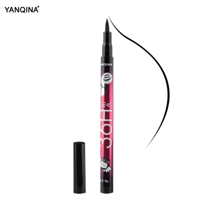 Yanqina 36H черная водостойкая жидкая подводка для глаз Make Up beauty Comestics долговечная