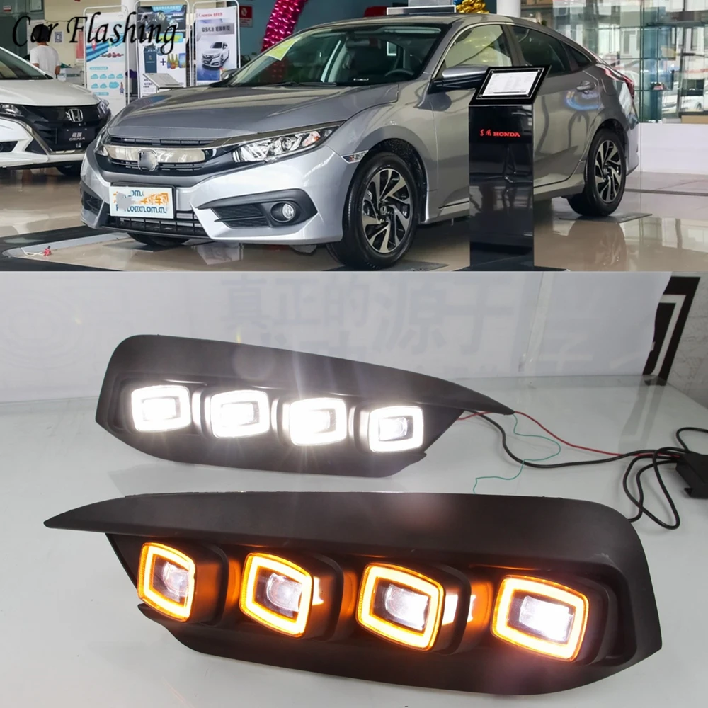 Автомобильный мигающий 2 шт. DRL светодиодный дневные ходовые огни дневной свет с