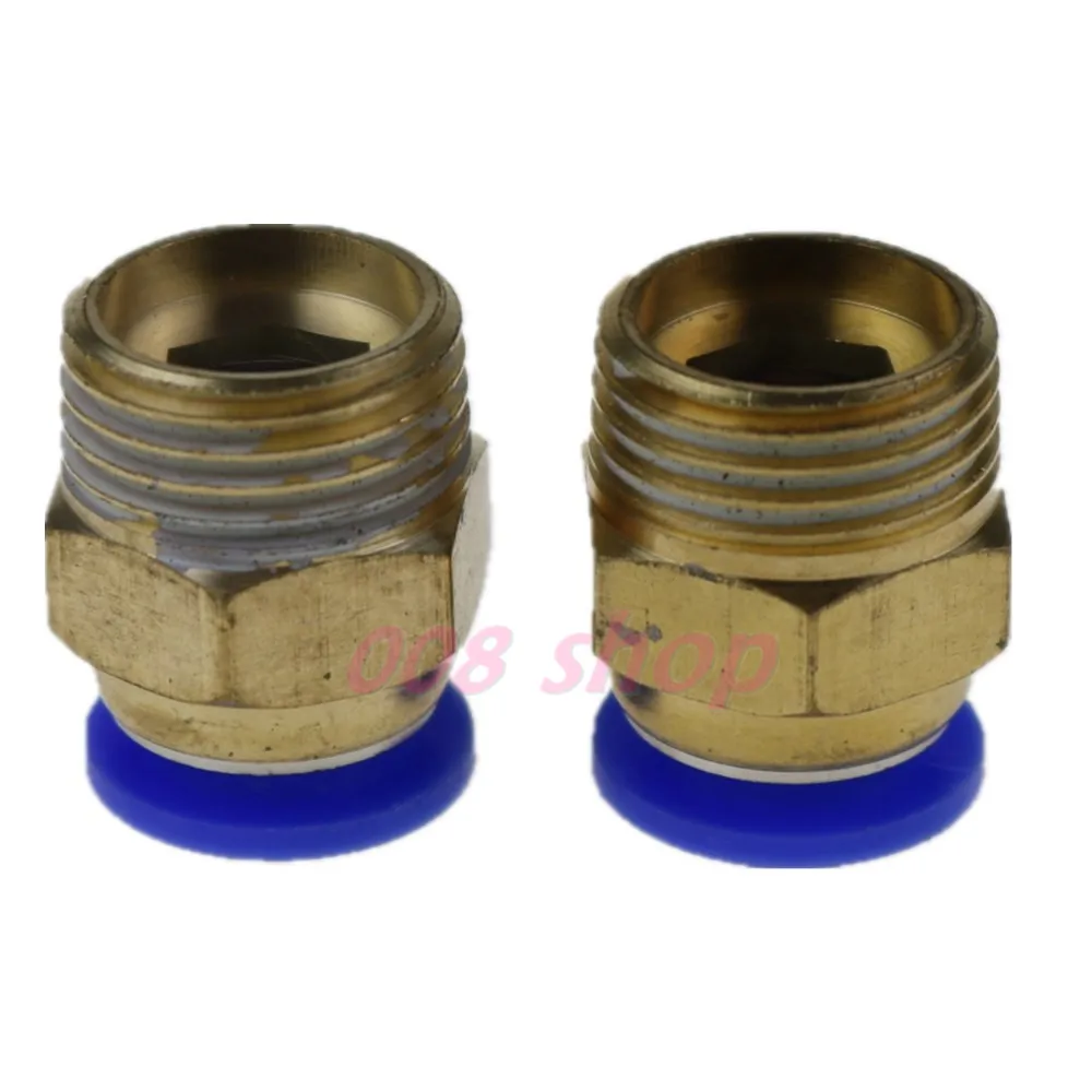 

2pcs /lot PC12-04 12mm to 1/2' Pneumatic Connectors male straight one-touch fittings