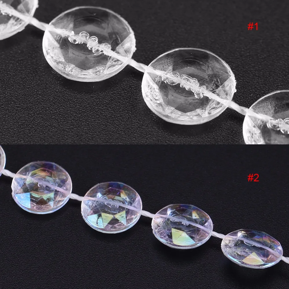 Акриловые хрустальные бусины 10 м в рулоне занавеска для свадьбы/дня рождения