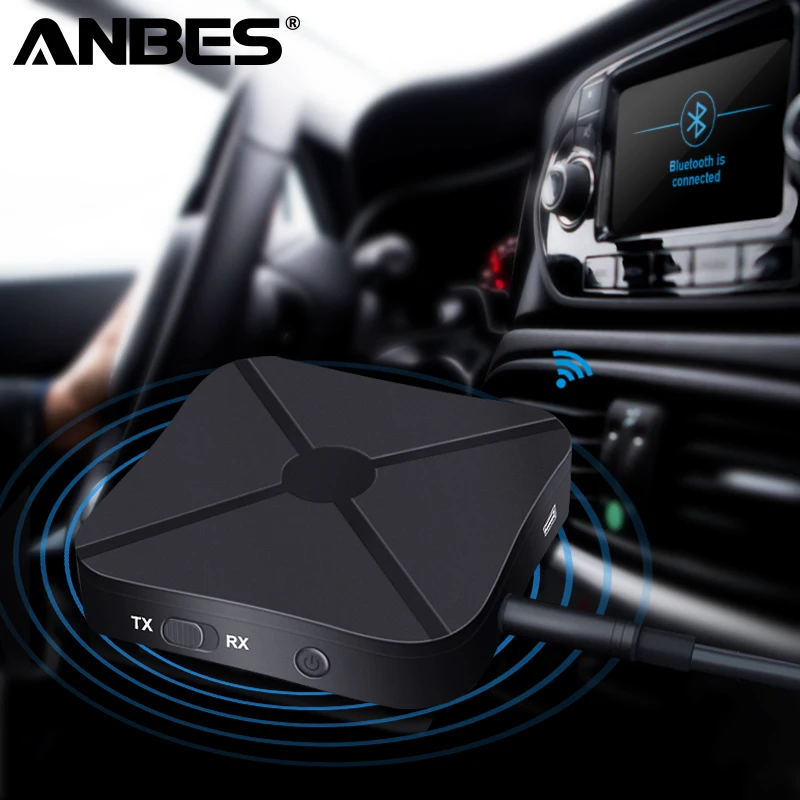 ANBES 2 в 1 Bluetooth 4 на ТВ anger en Zender Draadloze адаптер аудио Met 3 5 мм AUX Voor Thuis tv PC MP3|Беспроводные