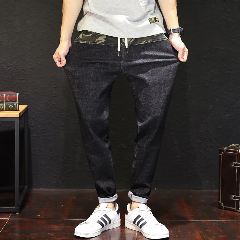 2018 новые мужские брендовые джинсы модные повседневные Slim fit шаровары узкие