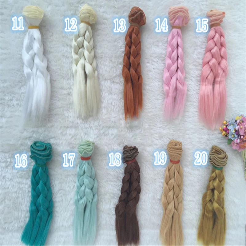 1 шт. 15 см и 25 * 100 кукольные парики/косичка для прически 1/3 1/4 1/6 BJD/SD куклы DIY