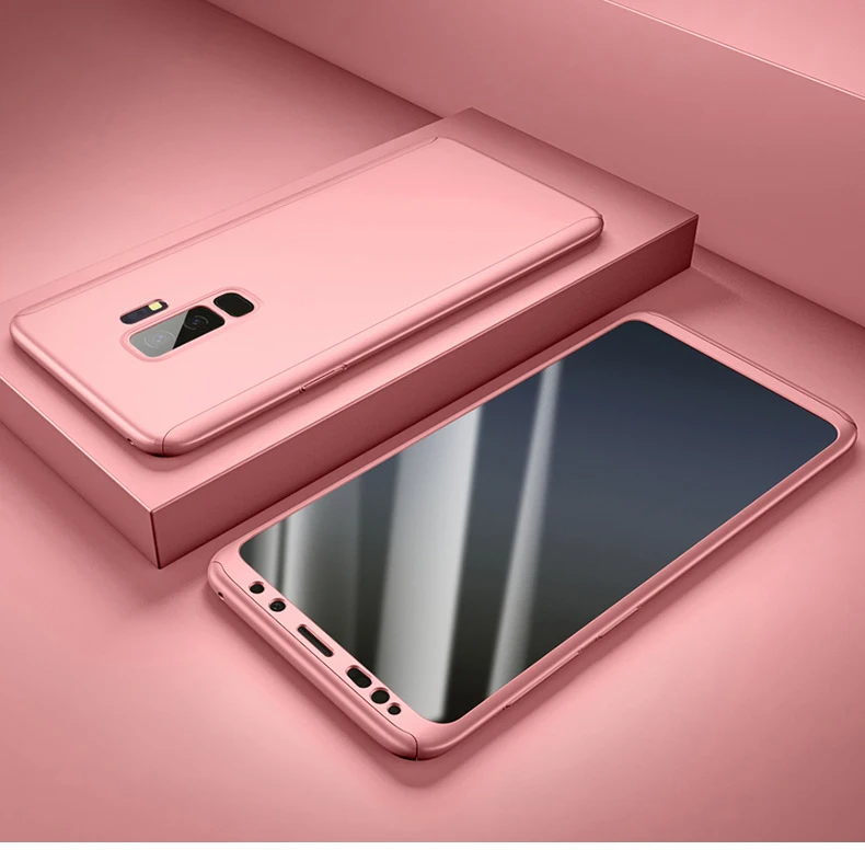 Matt Rose 360 Полный Чехол чехол для телефона для samsung Galaxy S10 S9 S8 Plus Note 9 зеркальный защитный чехол для samsung S10 Plus S10e чехол - Цвет: Matt Rose