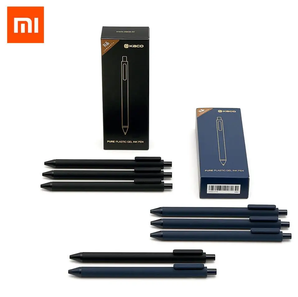 Xiao mi подарочная ручка KACO 0,5 мм Xiaomi mi ручка для подписи гелевые чернила для гладкого письма долговечная ручка для подписи черный Запасной подарок для офиса и школы