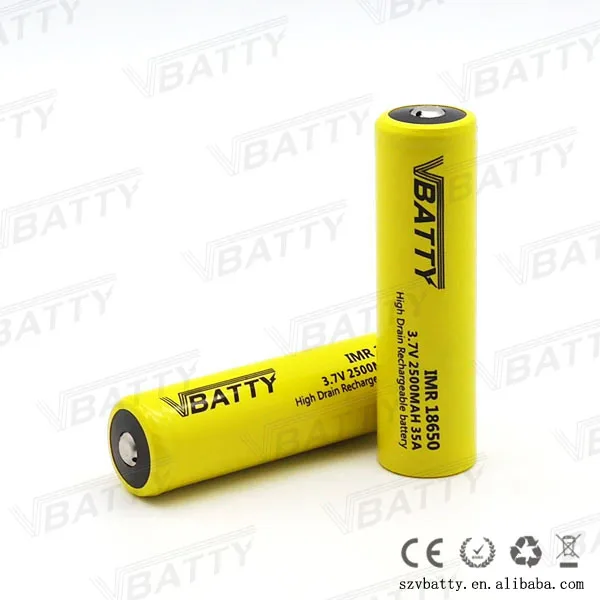 Vbatty IMR 18650 3000 мАч 40A 3 7 В перезаряжаемая литий ионная аккумуляторная батарея с