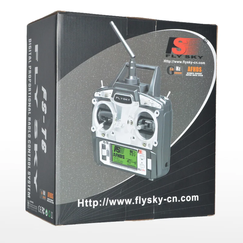 Оригинальный Flysky FS T6 2 4 г 6CH Planel Управление w/ЖК дисплей Экран передатчик + R6B