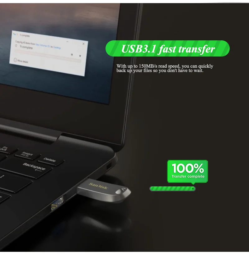 SanDisk Original Genuine Ultra Flair USB 3.1 USB Flash Drive 16GB 32GB 64GB 128GB Pen Drive Memory Stick 5 years warranty