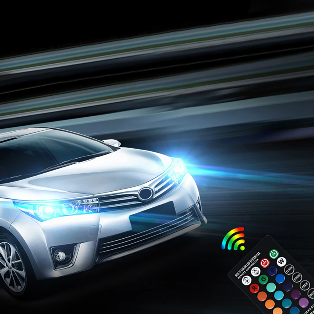 5050-6SMD RGB светодиодный пульт дистанционного управления автомобиля многоцветный W5W боковой Светильник лампы внутренний светильник ing автомобильный парковочный светильник