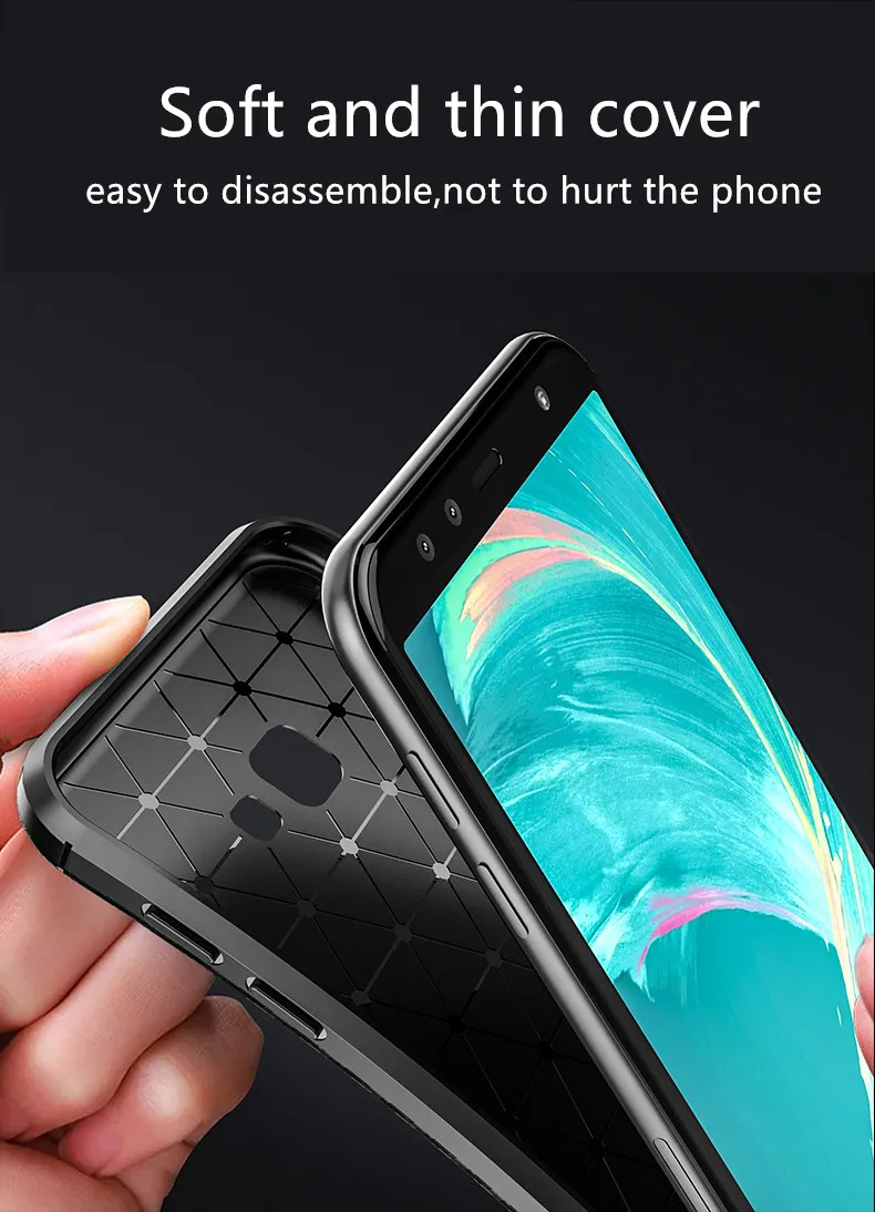 For Samsung Galaxy J4 Plus Core Case Cover Luxury Shockproof Carbon High Quality Soft TPU Silicone Back Funda | Мобильные телефоны