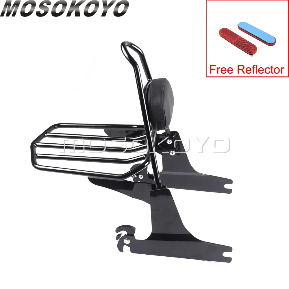 

Detachable Sissy Bar Luggage Rack Backrest Pad Luggage Holder for Harley Softail FLST FXST FXSTB FXSTS FLSTF FLSTFB FLSTFBS