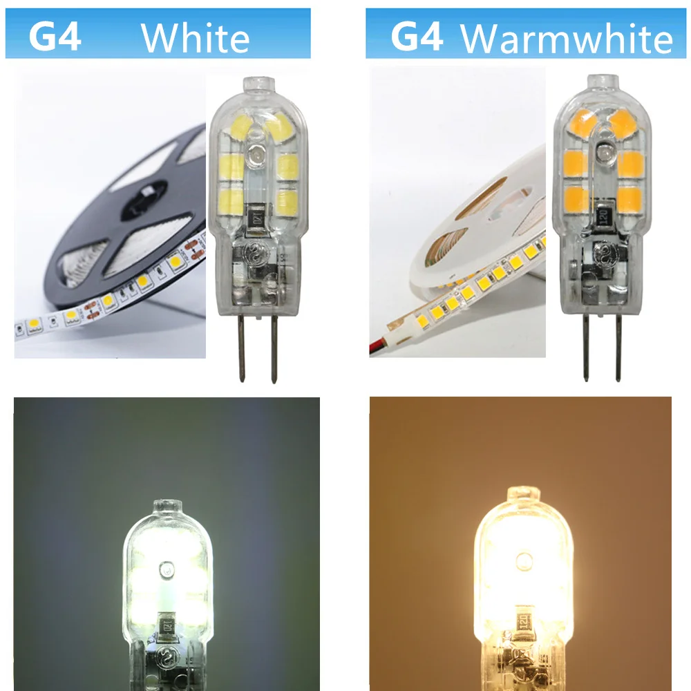 Светодиодная лампа G4 G9 AC 220 В DC 12 SMD 2835 3528 5 шт.|Светодиодные лампы и трубки| |