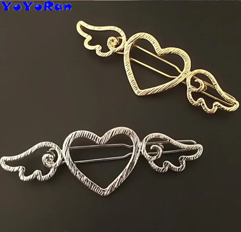 YoYoRan 12 шт. открытые крыло Ангела сердце Богемия ювелирные изделия заколки для
