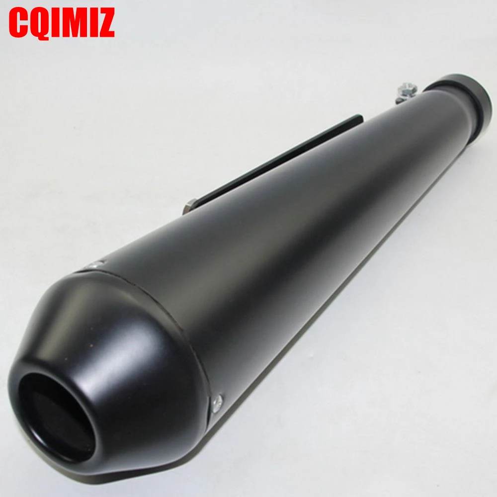 

Universal Black Cone Mufflers Silencer Reverse Cone Exhaust Pipe Muffler Silencer For Harley Cafe Racer Bobber