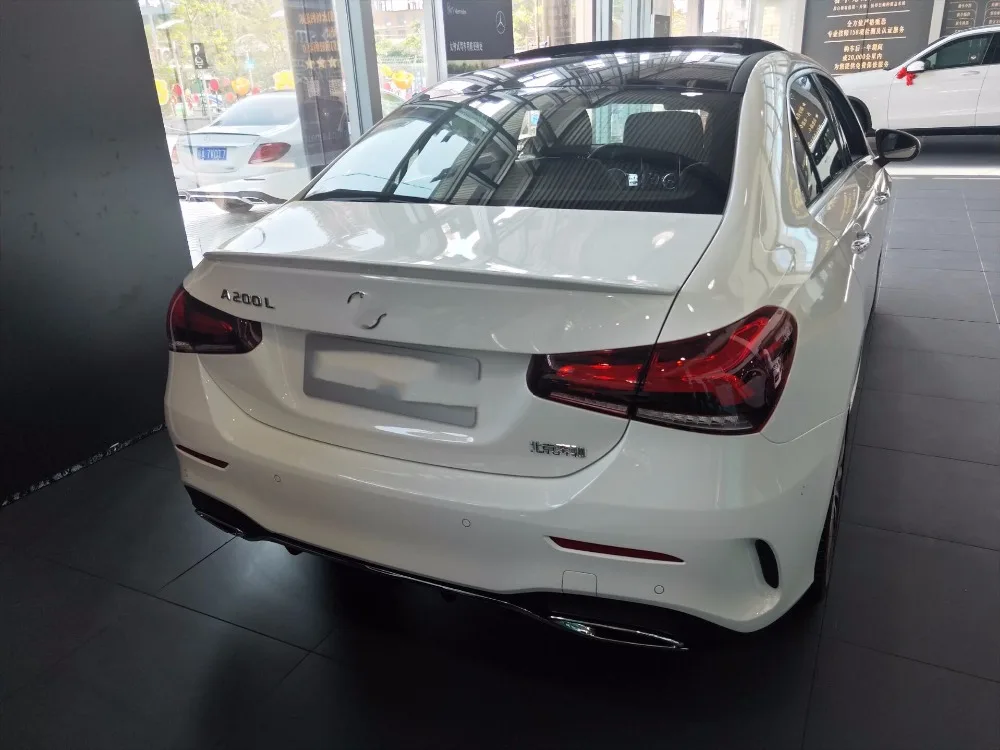 Для Benz Clase A class sedan W177 спойлер крыло A220 A-CLASS ABS Материал заднее крыло автомобиля цветной спойлер-сегодня