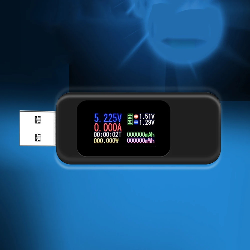 10 в 1 ЖК цифровой USB тестер напряжение тока зарядное устройство вольтметр