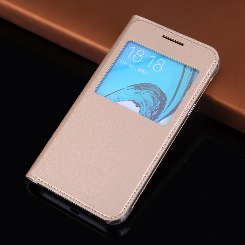 Gold Чехол-раскладушка кожаный чехол для телефона для Samsung Galaxy J3 GalaxyJ3 J 3 SM J320F J320FN J320H J302M SM-J320F SM-J320FN SM-J320H - Цвет: Gold