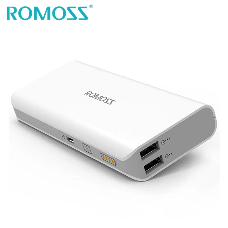 ROMOSS Sense 4 Внешний аккумулятор 10000 мАч резервный внешний аккумулятор зарядное устройство двойной USB выход для iPhone XS max