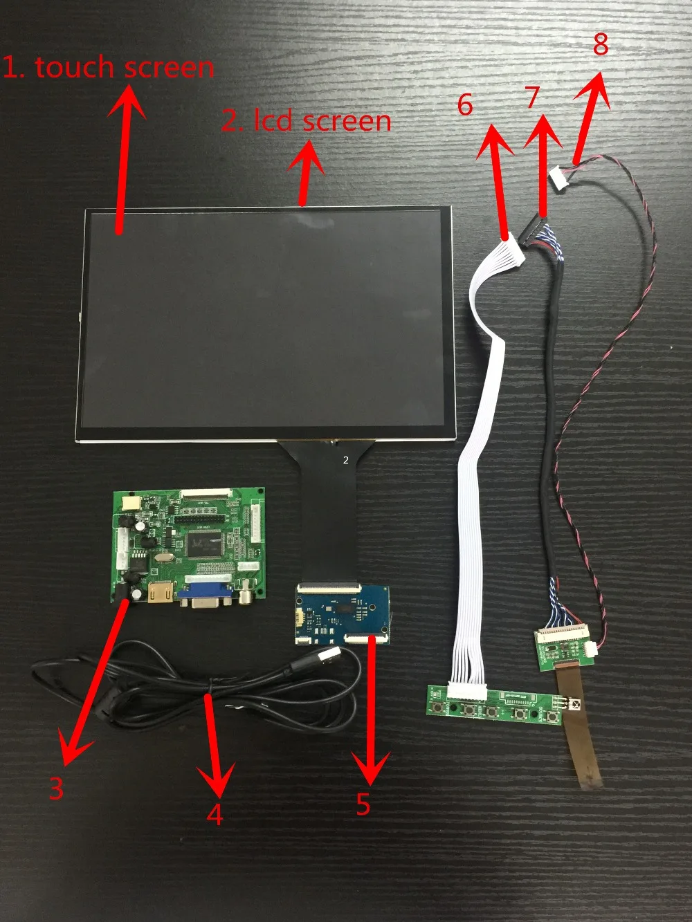 10,1 дюймов 1280*800 Емкостный сенсорный экран для Raspberry Pi 3 ips ЖК-модуль монитор дисплей Поддержка автомобиля HDMI USB VGA 2AV