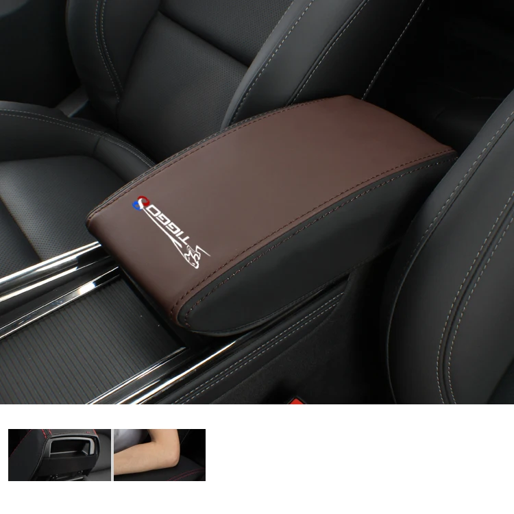 black brown 2 Lsrtw2017 карбоновый Кожаный Автомобильный подлокотник, крышка заднего подлокотника, коробка, анти-кик, коврик для Chery Tiggo 8 - Название цвета: black brown 2
