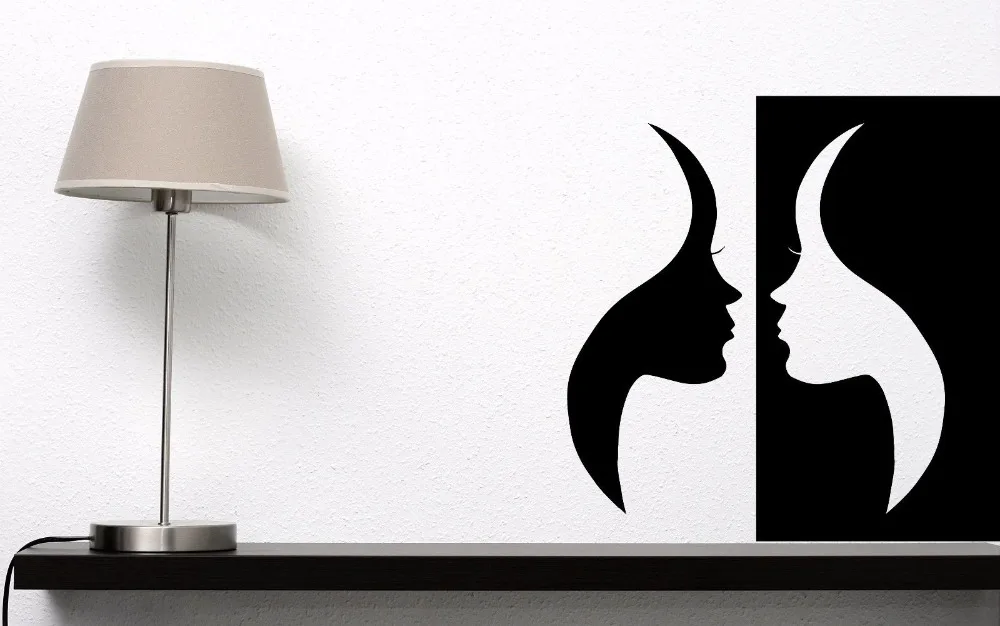 Креативные художественные наклейки с изображением боковой стороны для девушек