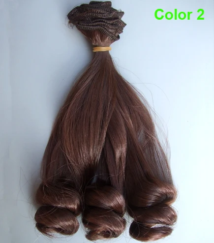 18 см качественные высокотемпературные кукольные парики 1/3 1/4 1/6 BJD SD AD diy кукольные волосы для куклы blyth - Цвет: Color 2