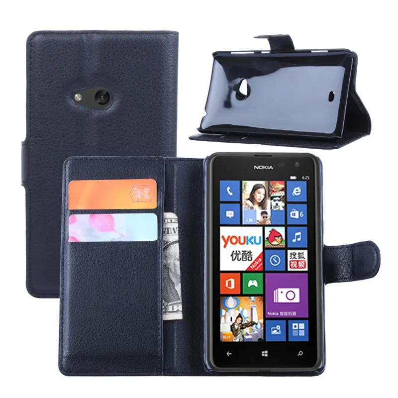 Кожаный чехол книжка для Nokia Lumia 630 635 636 638 Dual SIM RM 976 4 5 &quot задняя крышка корпуса