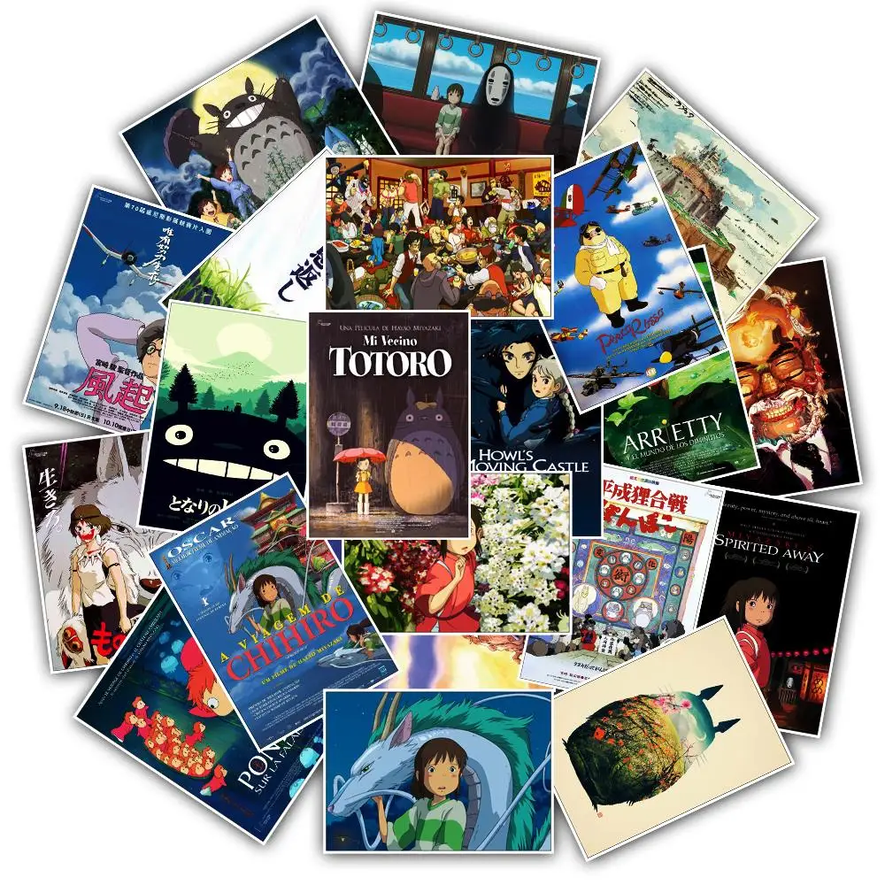 25 шт./лот Hayao Miyazaki серии аниме наклейки для ноутбука мотоцикла скейтборда