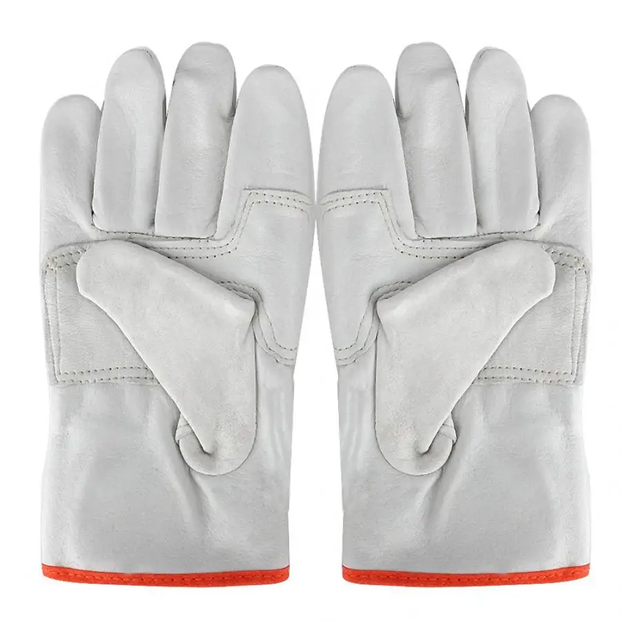 Пара антистатических сварочных перчаток из овечьей кожи антиизносостойкие