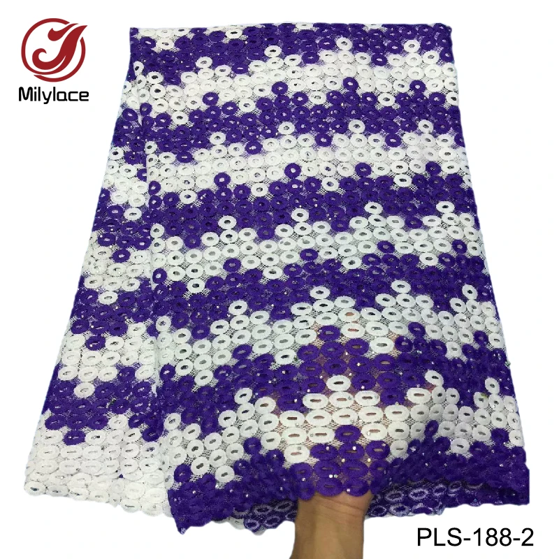 Unique design African water soluble fabric with rhinestone nice embroideryguipure lace PLS-188 | Дом и сад