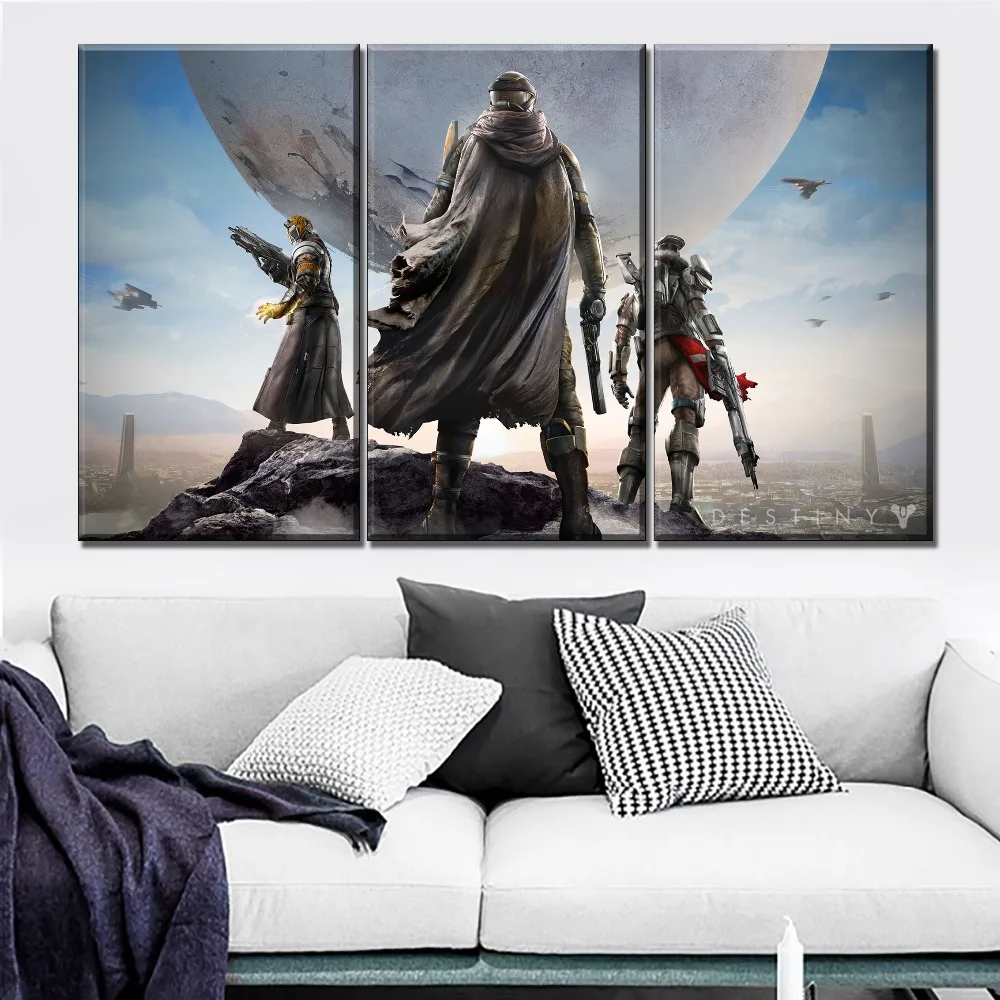 5 шт. игра Destiny Role Back Shadow Poster модульные художественные картины Современное украшение дома Холст Тип печати картина рамки