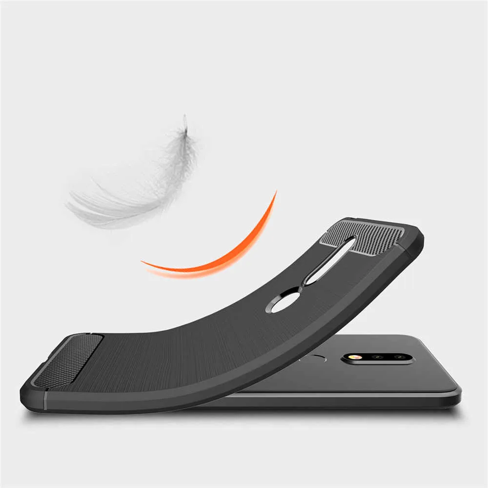 Корпус из углеродного волокна для Nokia 2 3 4 6 5 7 Чехол на мобильный телефон 1 8 плюс X71