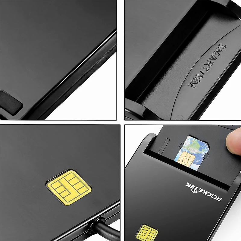 Rocketek USB 2 0 смарт кардридер CAC ID/банковская карта/sim карта cloner разъем адаптер ПК