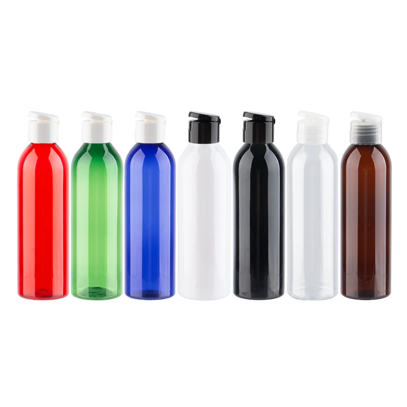 

250 мл пустые косметические прозрачные пластиковые бутылки с откидной крышкой упаковочные контейнеры для косметики с крышками шампунь жидк...