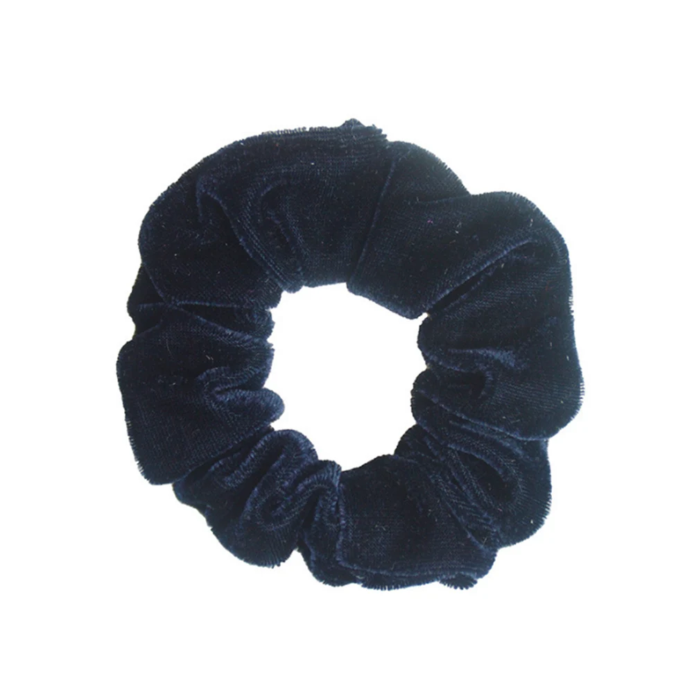 navy Женские однотонные мягкие бархатные резинки для волос, эластичные резинки для волос для девочек, новые простые резинки для волос, кольца для волос, резинки, конский хвост, держатель - Цвет: navy